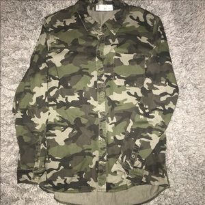 Camo Button Up Top !